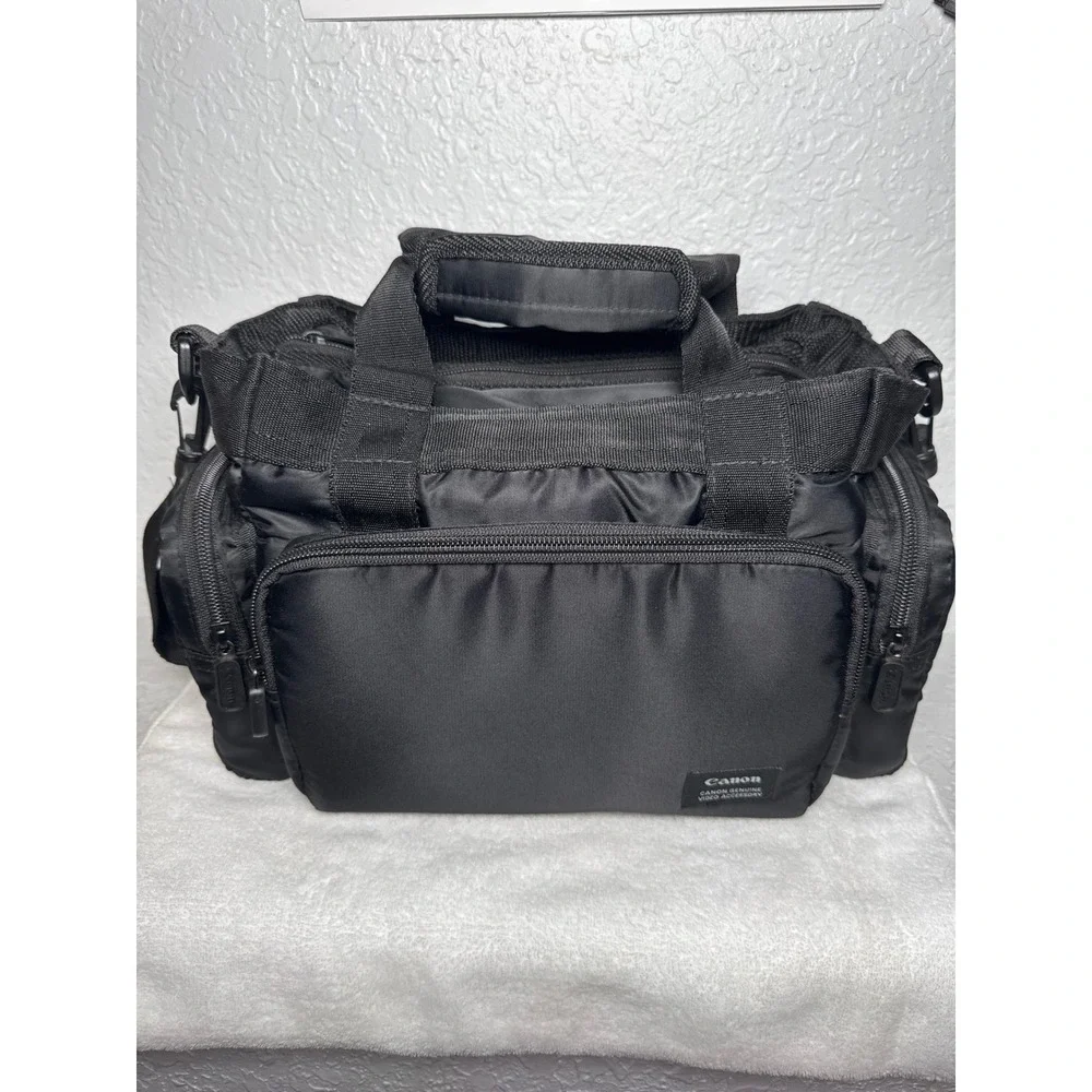 Canon Camera Bag OS Black Excellent Padded Adjustable Shoulder Strap Pockets